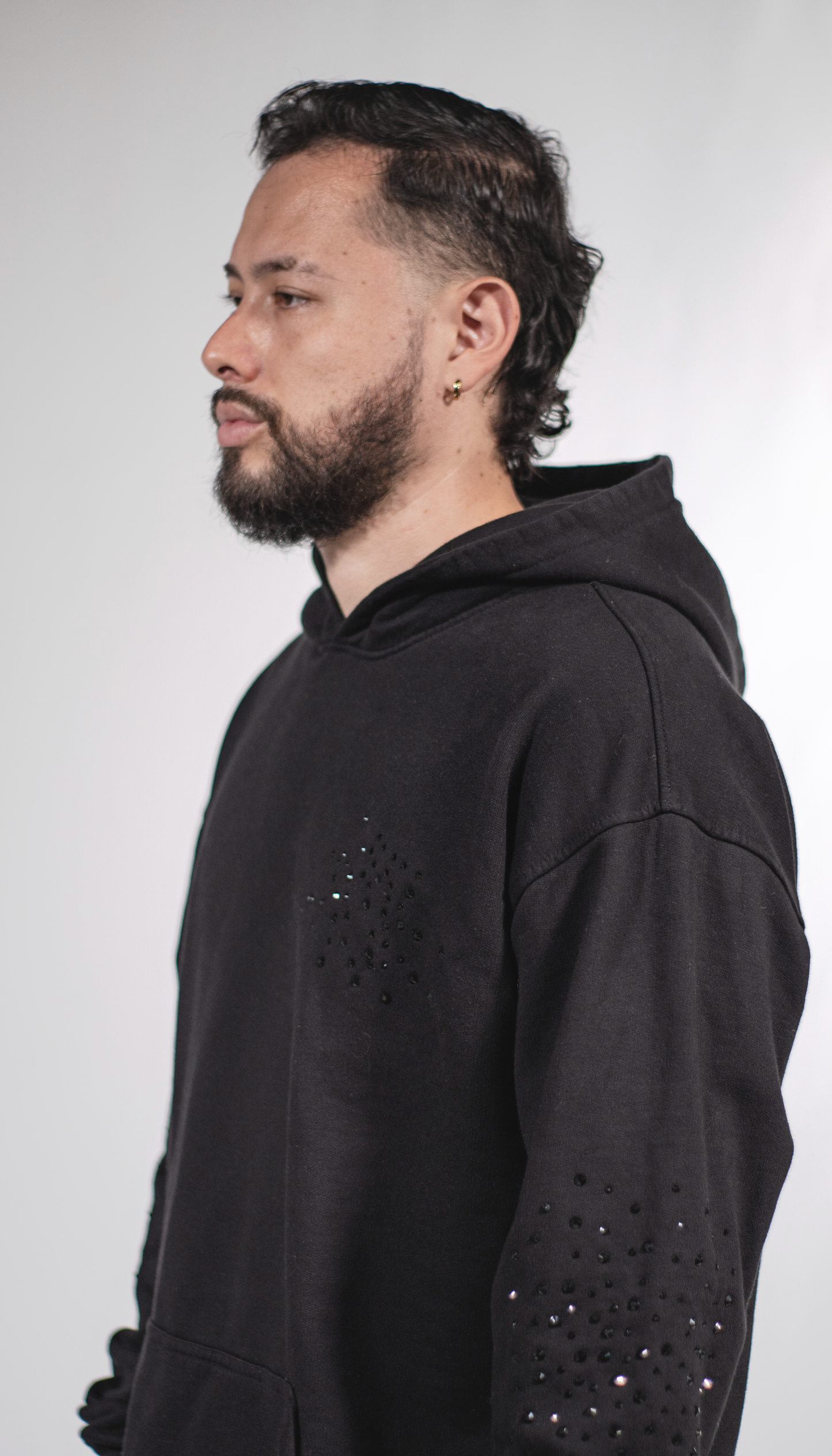 Sparkle Detail Cotton Hoodie